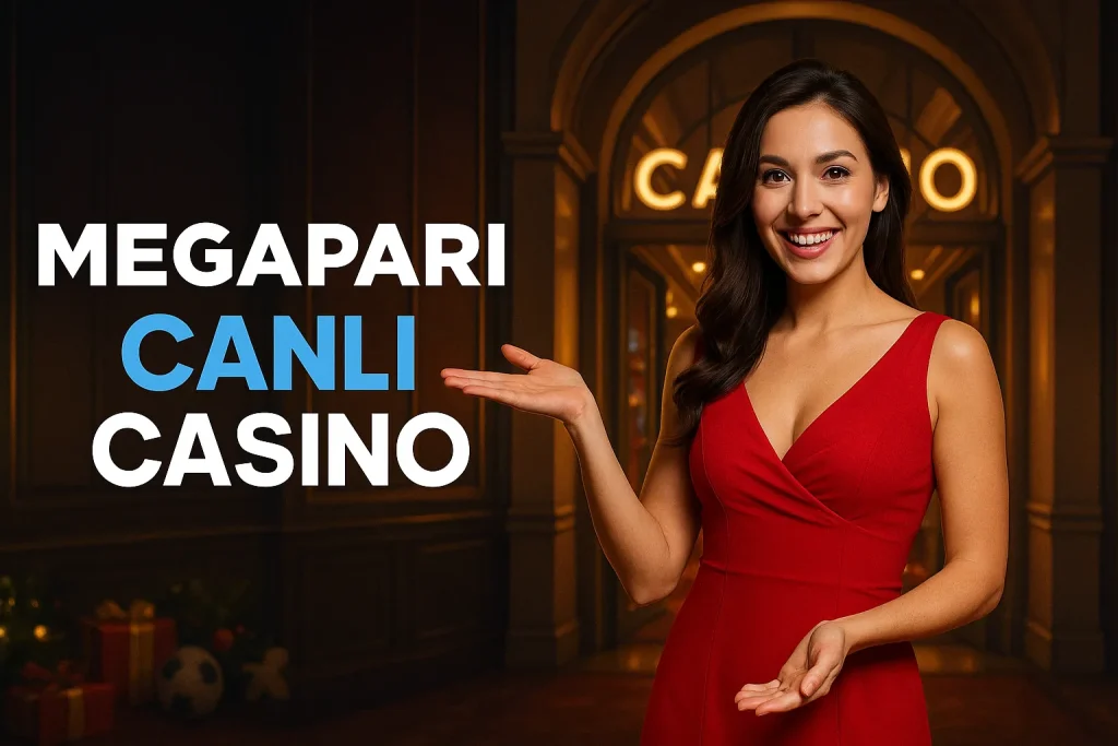 Megapari Canlı Casino Deneyimi Megapari canlı casino stüdyosu, krupiyeler ve gerçek zamanlı oyun atmosferi görseli